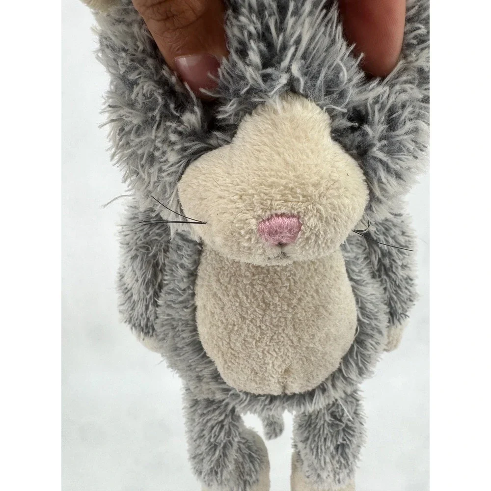 Jellycat London Junglie Cat Grey Cream Plush Stuffed Animal Toy Retired
